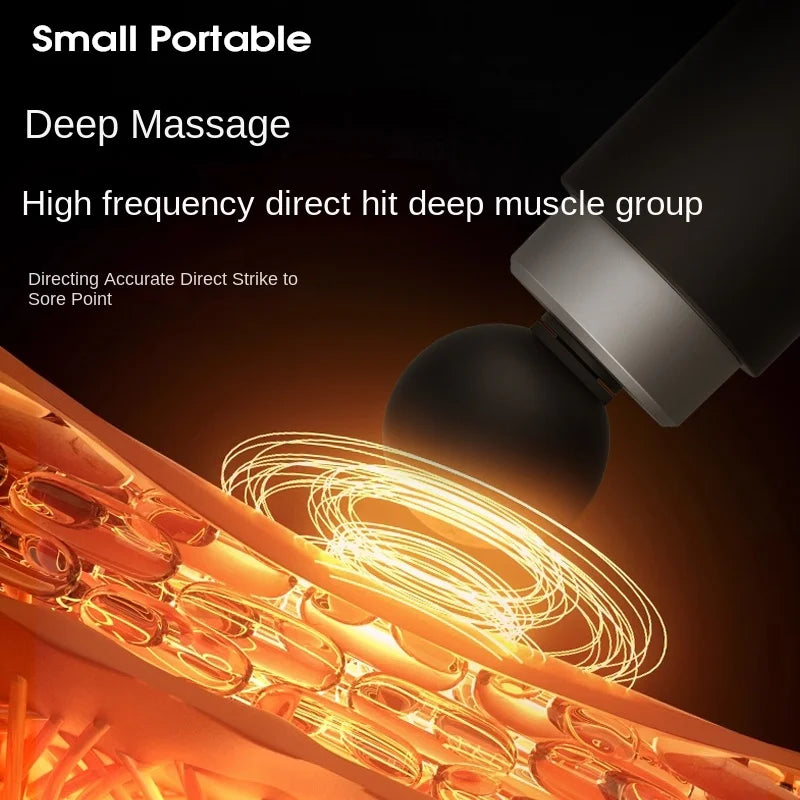 New Electric Powerful Percussive Mini Hot and Cold Massage Gun/Muscle Relaxation Home Portable Gym Use Fascial Massager Gun