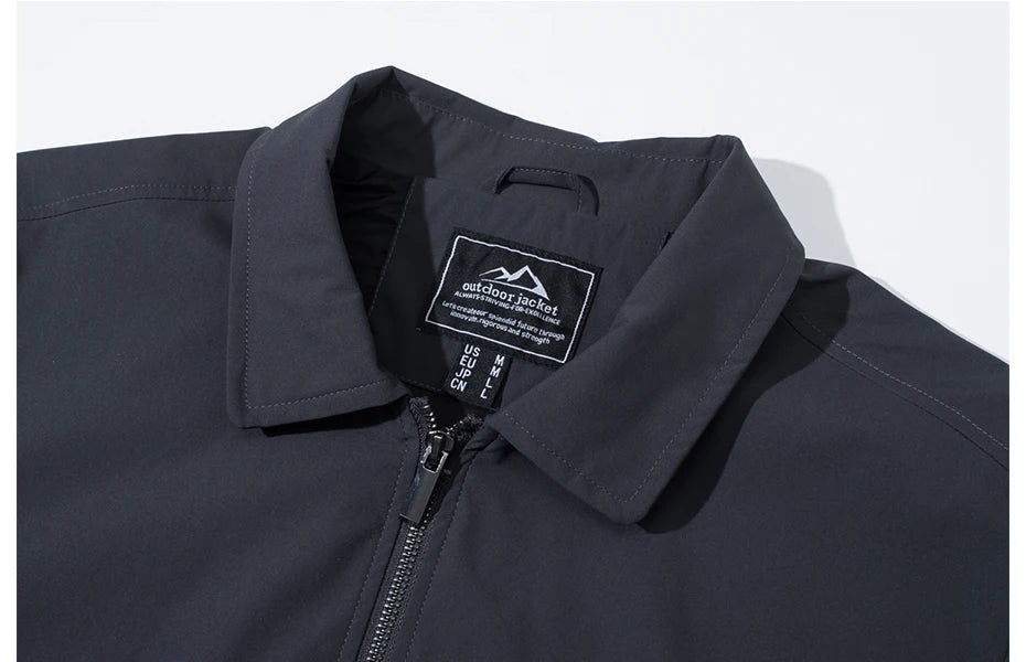 Men's Lightweight Windbreaker Jacket Full Zip Casual Jacket/Water-Repellent Coat with Zip Pockets Golf Work Outdoor