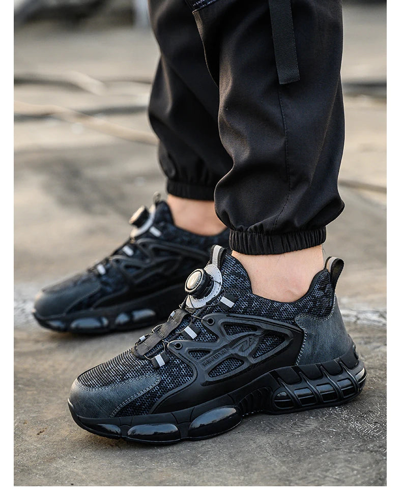 Work Safety Shoes Boots Women Steel Toe Cap Sport Sneakers/Puncture Proof Crash Proof Light Wear Resistant Industrial Shoes