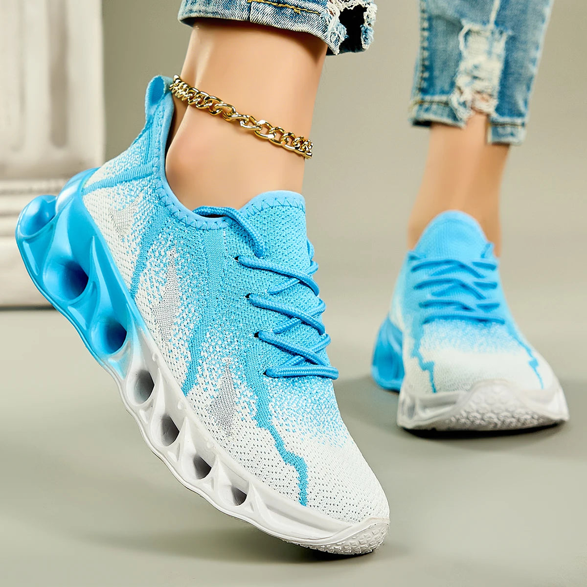 Women's Shoes New Summer Breathable Mesh Sports/Mesh Shoes Casual Couple Blade Running Trendy Shoes
