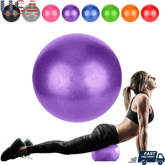 Pilates Ball 9 Inch Mini Exercise Ball Core Strength Yoga/Physical Therapy Non Slip Anti Burst Portable Training