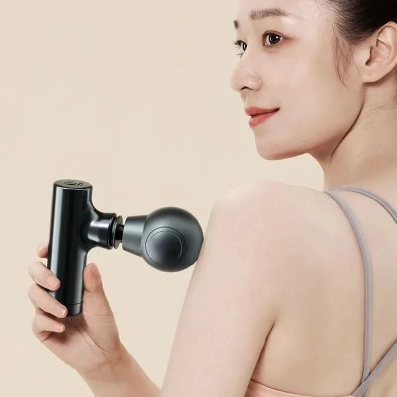 Mini Massage Massage LCD Screen 6 Heads Gun Muscle Massager/Portable Electric Fascia Gun for Neck Foot Body Fascia Gun
