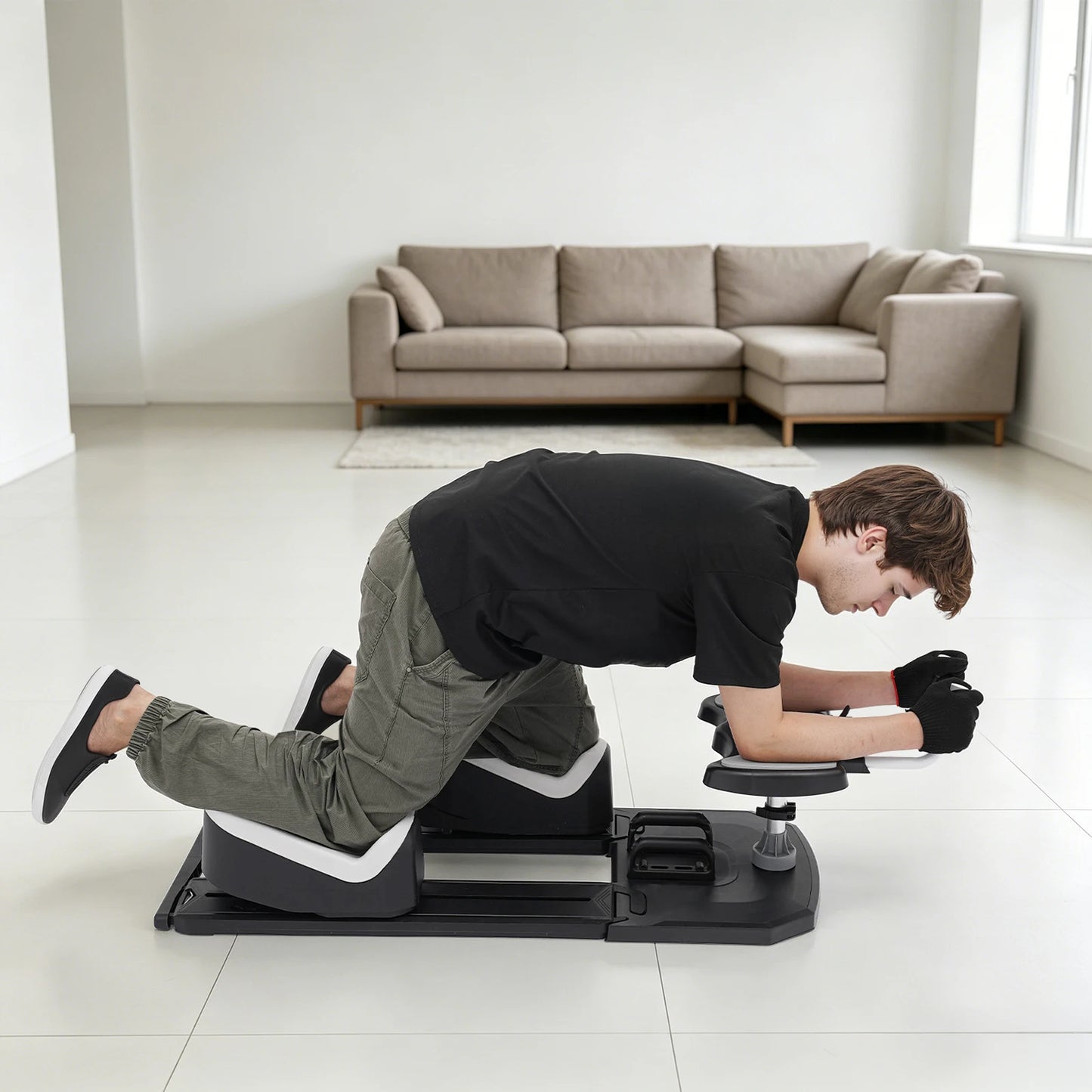 Multifunctional Full Body Trainer, 6-in-1 Core Strength Trainer/Leg Back Exerciser with Timer for Small Home Gym Work Out Machine