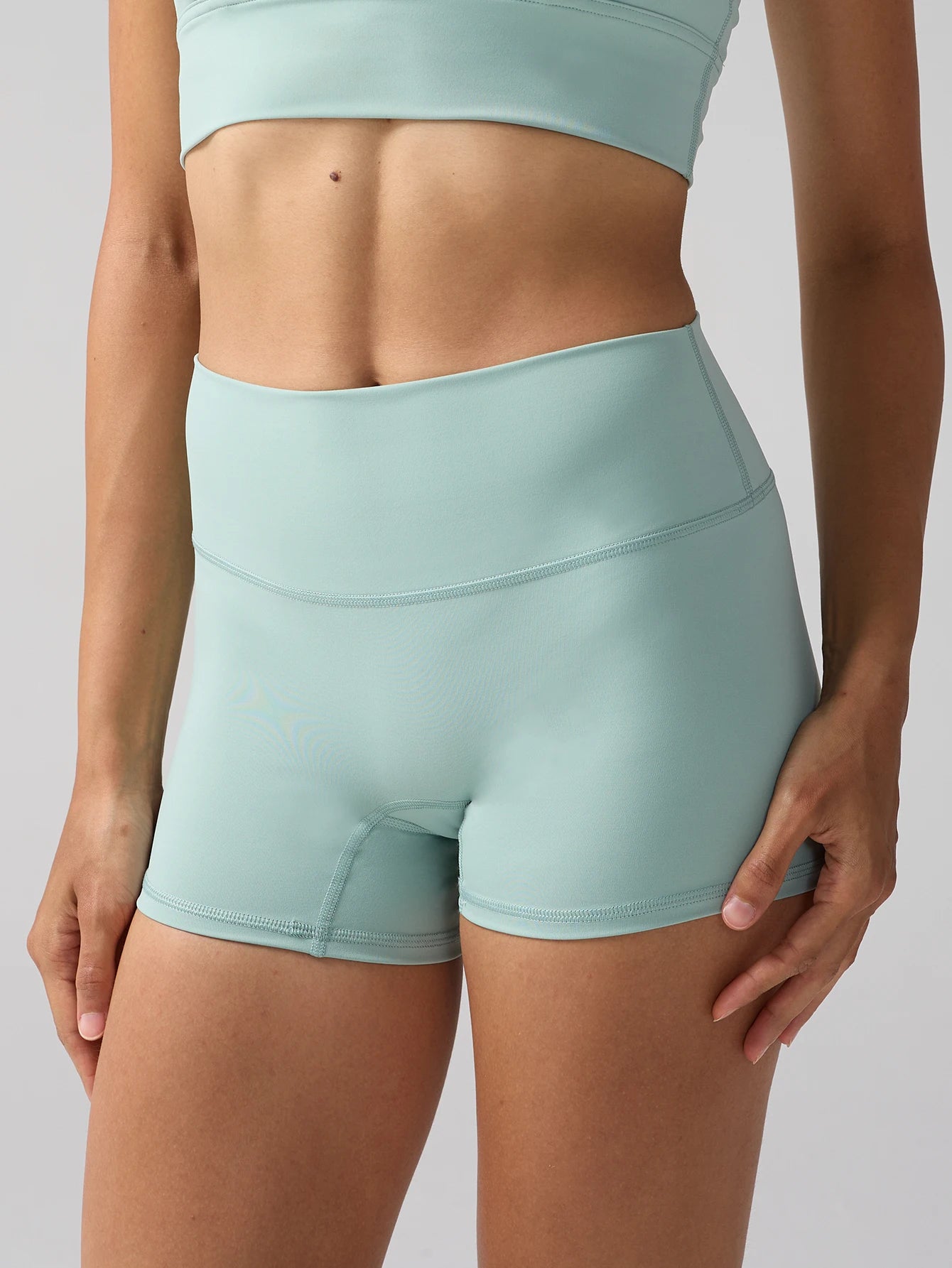 Women's Sports Yoga Shorts with High Waist Hip Lift Fitness/Running Cycling, 3-point Shorts Quick Drying Women's Yoga Short