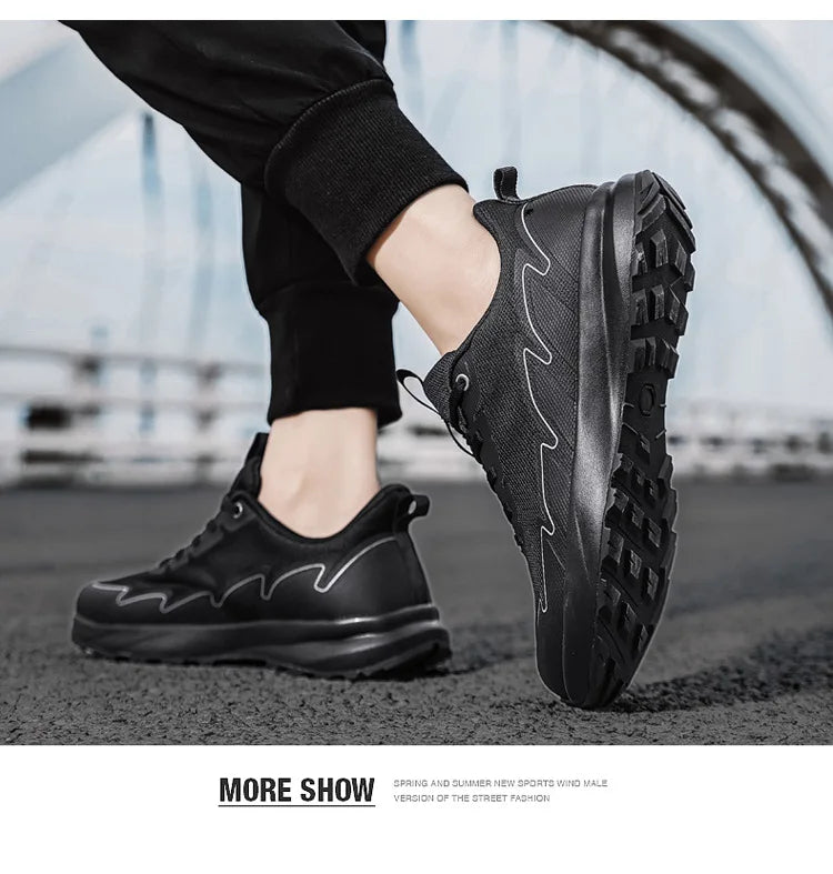 Wide Toe Running Shoes 4E Dynamic Thick Outdoor Fitness Men's Shoes/Foot Cross-Border Shoes Comfortable Breathable