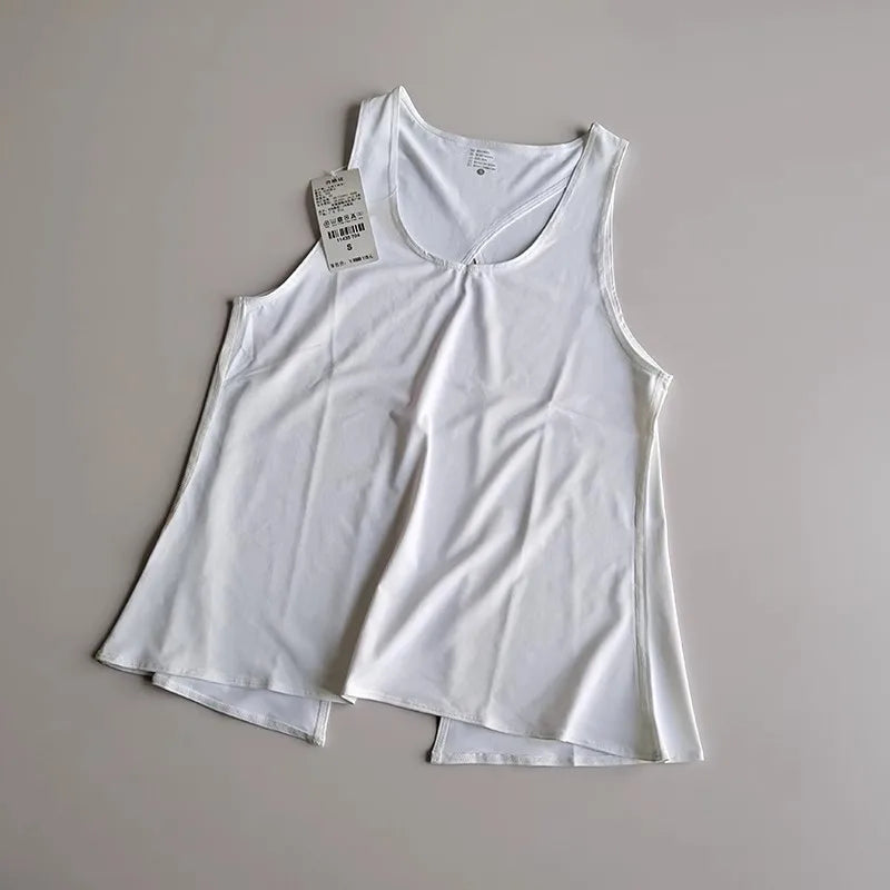 Women's Sleeveless Gym Shirts Tops Yoga Sports Vest Fitness/Loose Sport Shirts Female T-Shirts for Workout Exercise Tank Tops