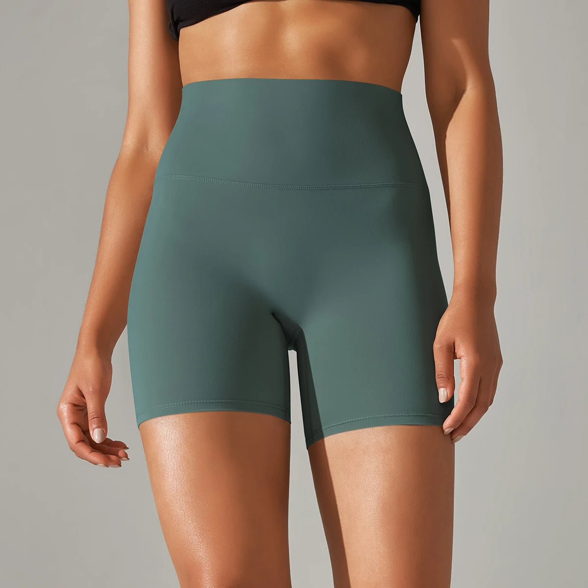 Women High Waist Breathable Yoga Fitness Shorts Stretch Sports Leggings/Running Cycling Summer Daily Workout Gym Athletic Shorts