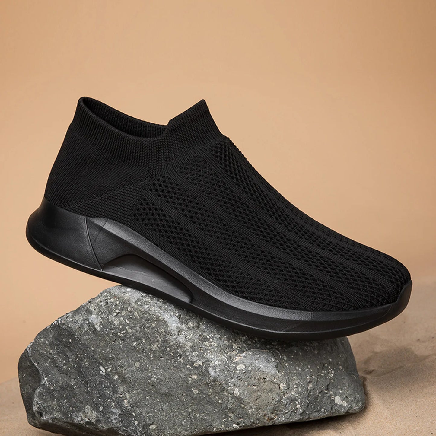 Men Sneakers Wedges Platform Breathable/Air Mesh Men Sports Shoes Mesh Slip On
