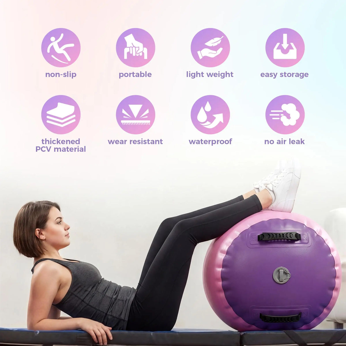 Inflatable Gymnastics Air Roller Barrel Gymnastics Air Roller/Air Barrel Inflatable Tumbling Mat Tumble Track Mat Gymnastic