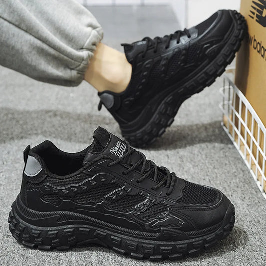 Shock Absorbing Thick Sole Female White Skate Shoes/Light Breathable All-Match Daily Leisure Sports Footwear