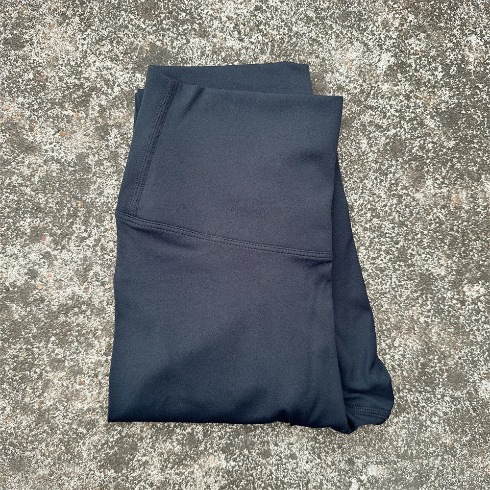 Solid Color Back Waist Pocket High Waist Yoga Legging Women/Sport Cropped Pants Butter Athletic Gym Comprehensive Training Jog