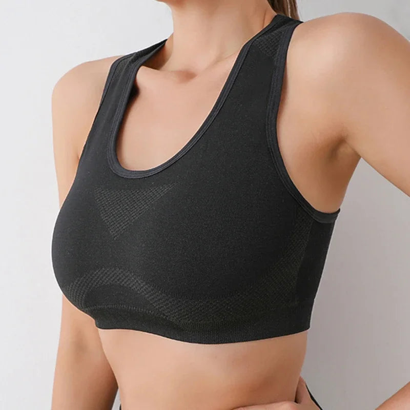 Women Sports Bras Yoga Top Vest High Shockproof Quick-drying Yoga/Gym Running Fitness Underwear Ladies Seamless Sportswear