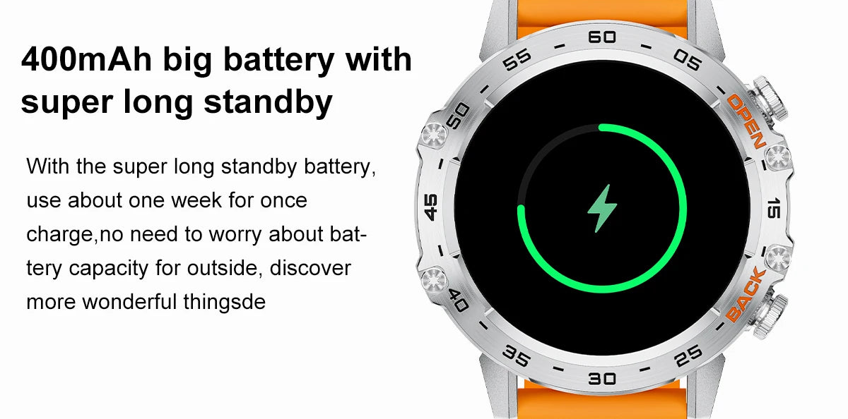 LIGE Smartwtach For Men Bluetooth Calling Waterproof Watches Health Monitoring/400mAh Outdoor Sport Smartwatch Man