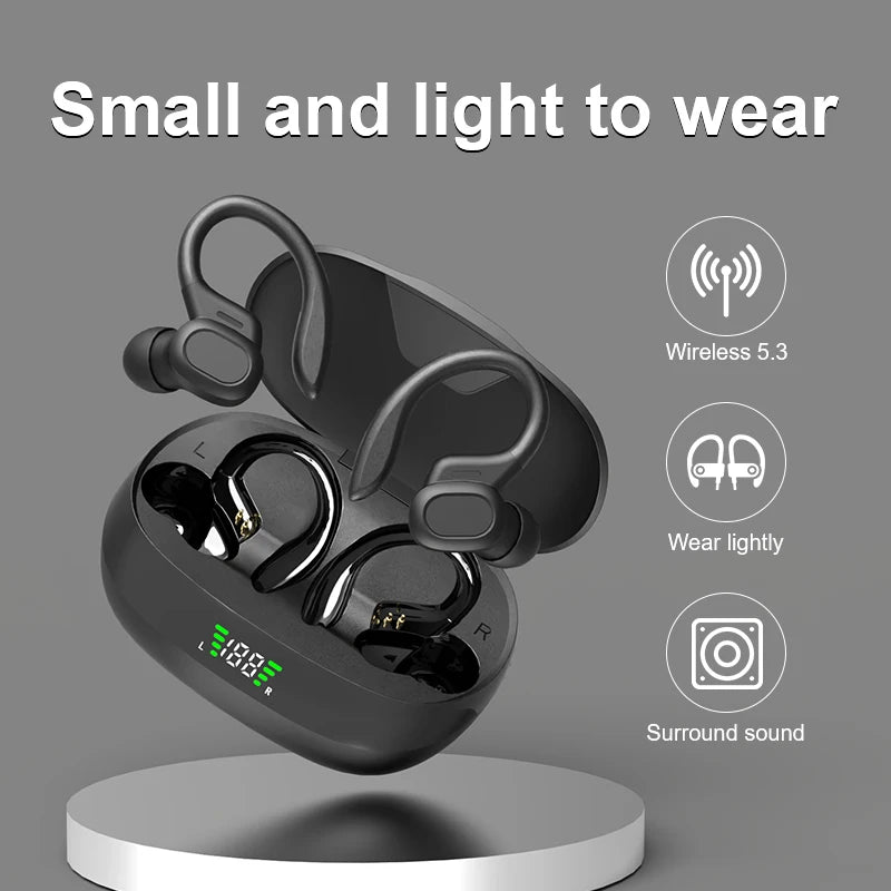 SHUKE Bluetooth Earbuds Wireless Earphones Sport EarHook Headset/9D Hifi Stereo Sound Waterproof Headphones In Ear With Micphone