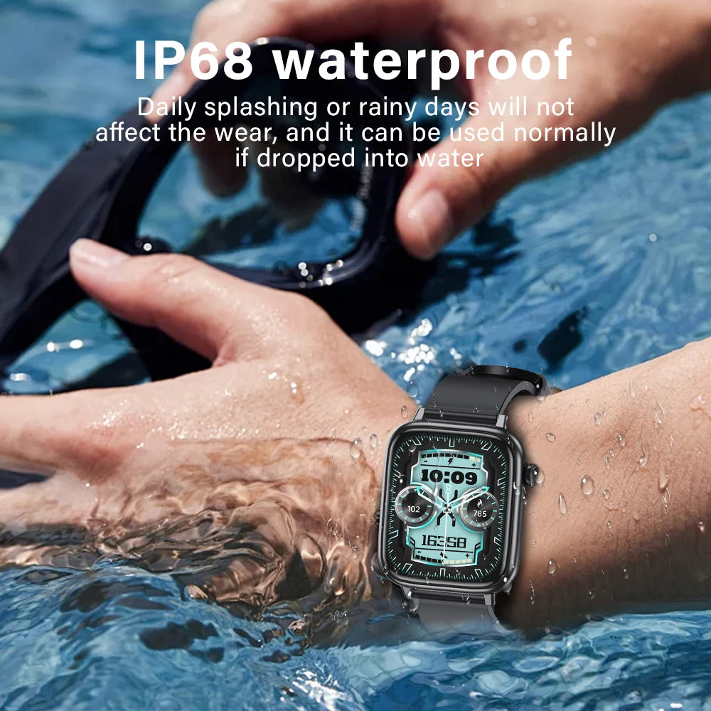 LAXASFIT New Smart Watch Bluetooth Call 24/7 Heart Rate Monitor/IP68 Waterproof 100+ Sport Mode Smartwatch for Men Women