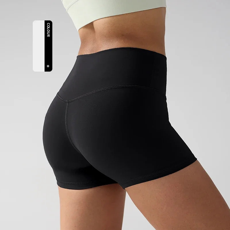 Women's Sports Yoga Shorts with High Waist Hip Lift Fitness/Running Cycling, 3-point Shorts Quick Drying Women's Yoga Short
