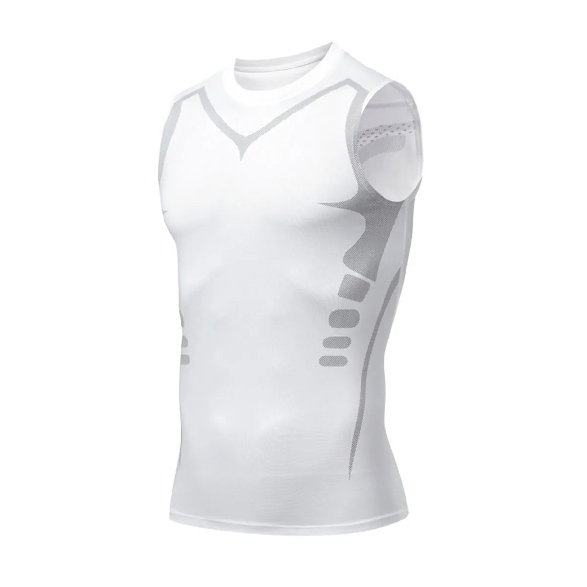 Summer Men Shapewear Ionic Shaping Vest Sleeveless Shirt Tight/Compression Shirts Tank Top Body Shaper Breathable Ice Silk Vest