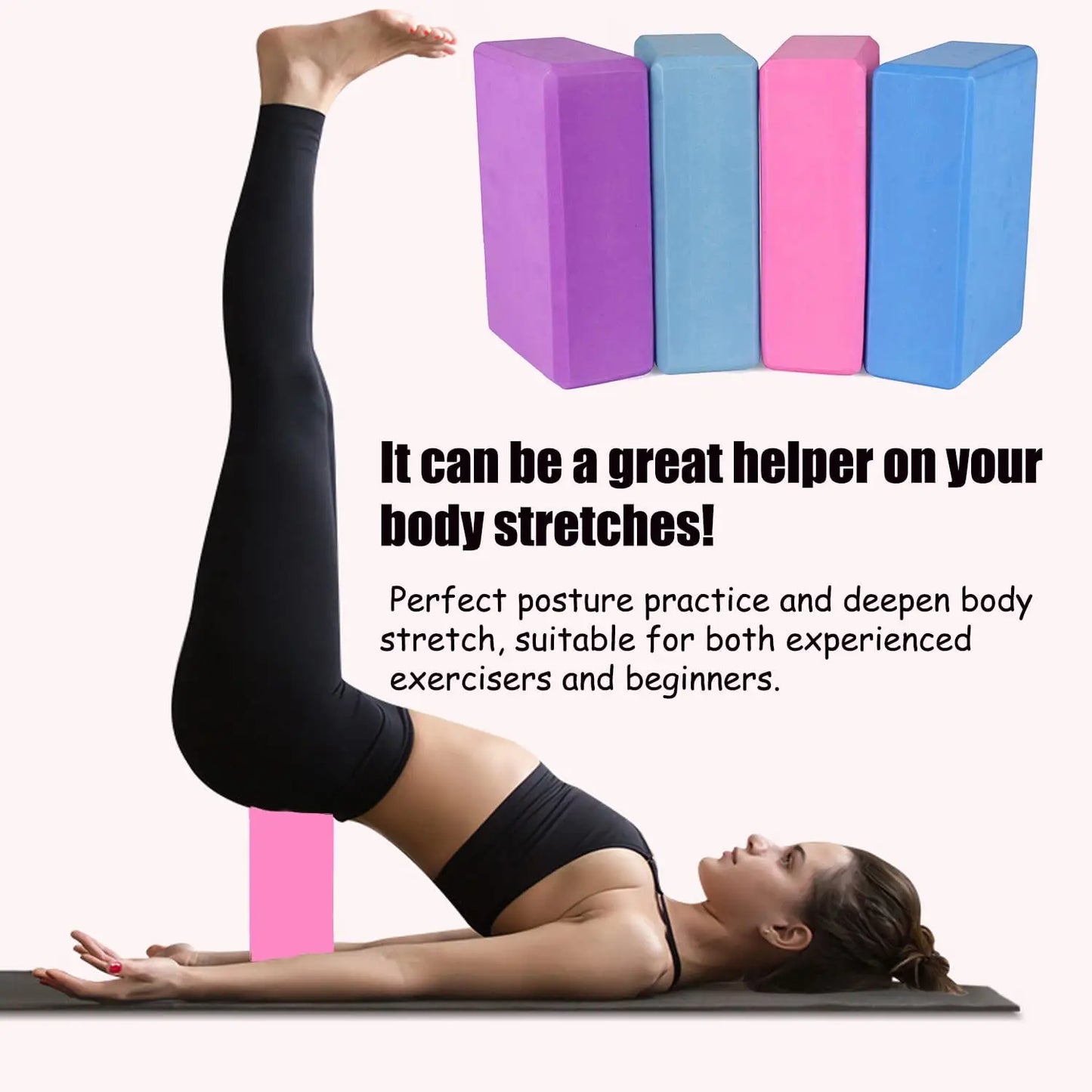 2PCS EVA Gym Blocks Foam Brick Training Exercise Fitness Equipment/Dance Yoga Auxiliary Tool Stretching Body Shaping Yoga Blocks