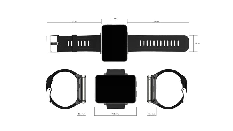 DM100 4G 2.86 Inch Screen Smart Watch Android 7.1 OS Phone/3 GB 32GB 5MP Camera 480*640 Ips Screen 2700mah Battery Smartwatch