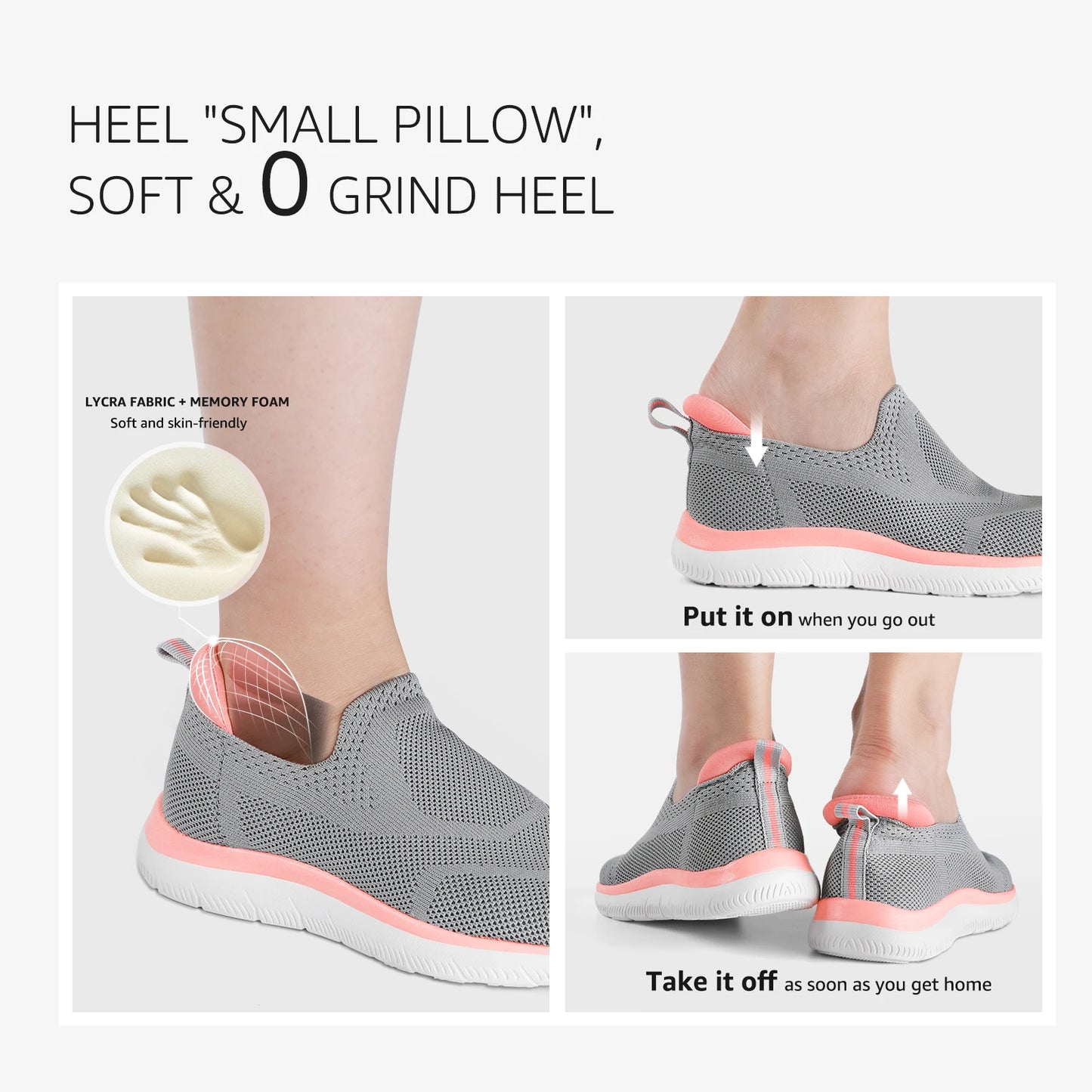 STQ Slip On Sneakers for Women Lightweight Walking Shoes/Comfortable Breathable Mesh Women Shoe