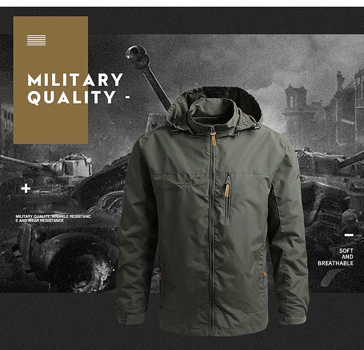 Windbreaker Men Tactical Jacket Waterproof Outdoor Hooded Coat/Sports Military Size S-5XL Field Climbing Thin Outwear