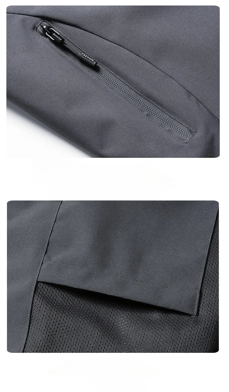 Men's Waterproof Rain Jacket Lightweight Outer Hooded Outdoor/Raincoat Hiking Windproof Jacket Climbing Outdoor Jackets