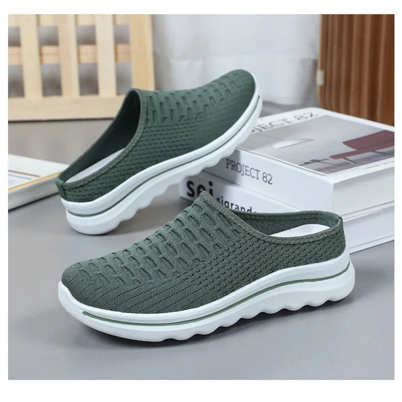 Women's Summer Breathable Commute Half Drag Shoes Soft Sole/Lightweight Slip On Casual Comfortable Odor-Resistant