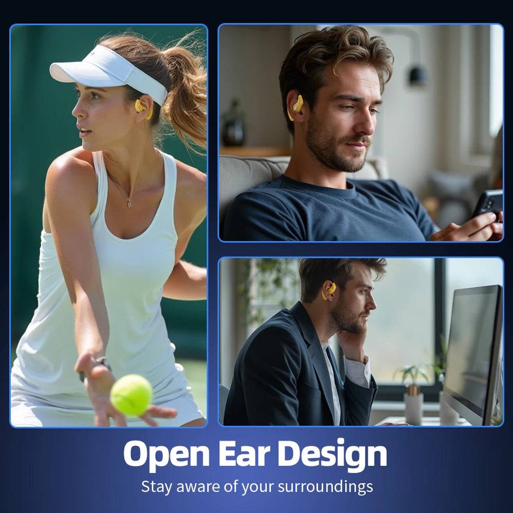 Sports TWS Bluetooth 5.4 Earphones with Mic Wireless Headphones/Noise Canceling Earbuds In-Ear Waterproof Headsets