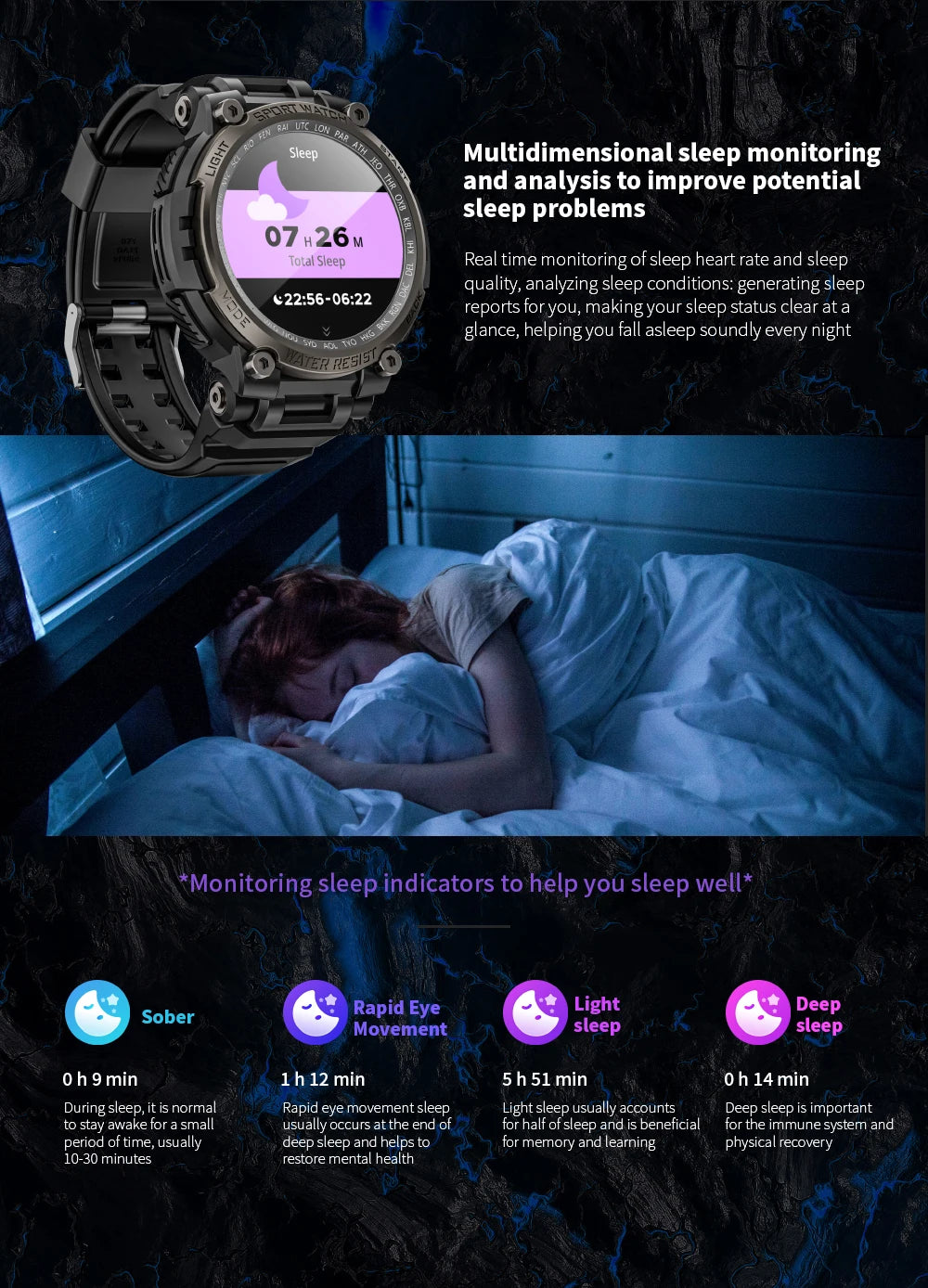 LOKMAT New ATTACK MAX Sport Rugged Smart Watch BT Calls Waterproof/Military Smartwatches Heart Rate Monitor Fitness Tracker