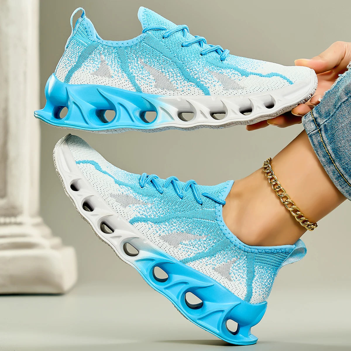 Women's Shoes New Summer Breathable Mesh Sports/Mesh Shoes Casual Couple Blade Running Trendy Shoes