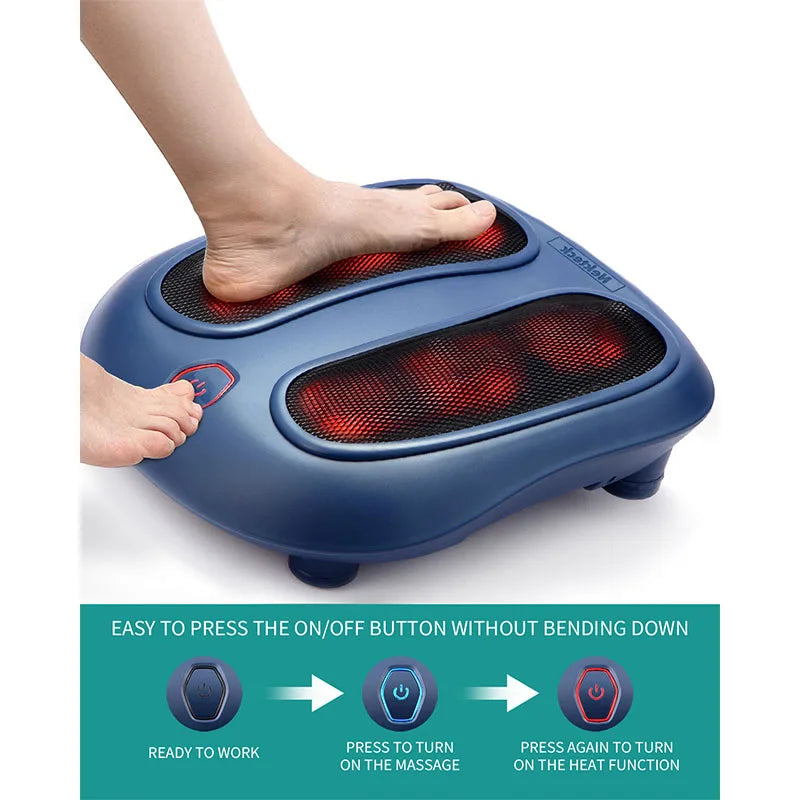 Nekteck Foot Massager with Heat Shiatsu Health Care Therapy Relax/Infrared Heating Body Massager Heat Deep Muscles