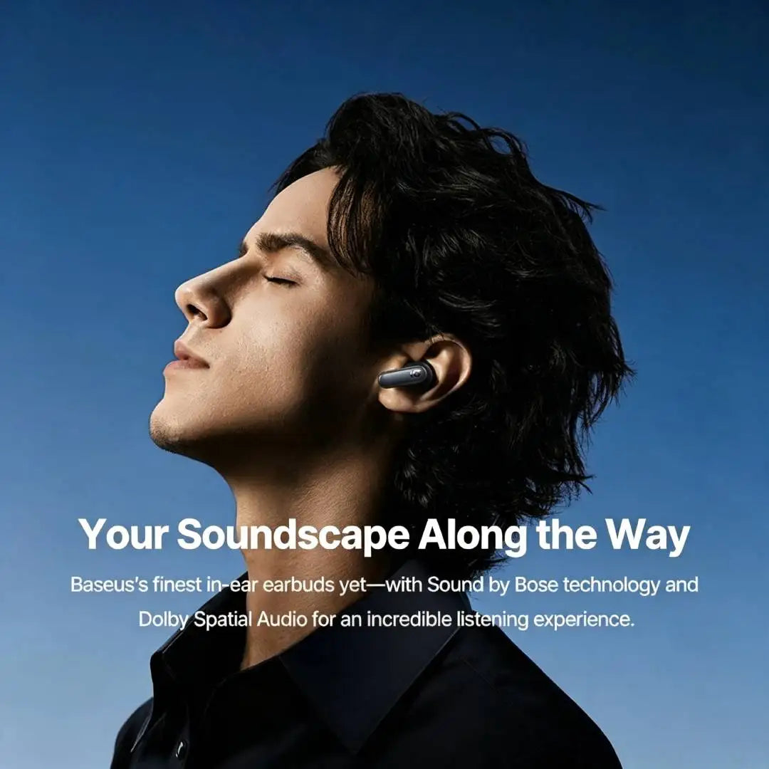 Baseus Inspire XP1 50dB Adaptive ANC Wireless Earbuds/Bluetooth 6.1 Dolby Audio 6 Mic ENC Wireless Earphones