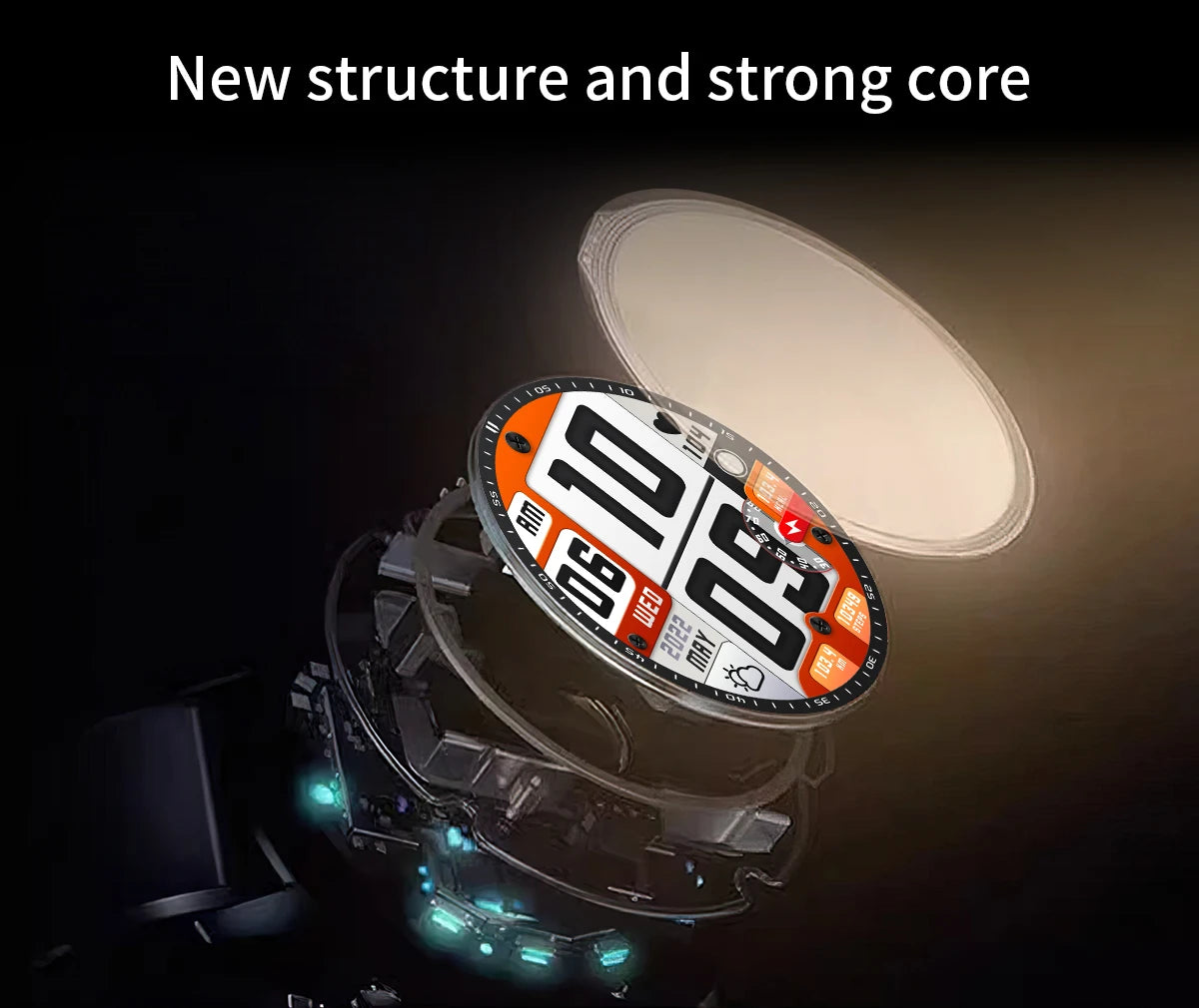 LaNikar Smart Watch AMOLED Display With In-Ear Bluetooth Headset/Heart Rate Blood Pressure Oxygen Saturation Monitoring HD Audio