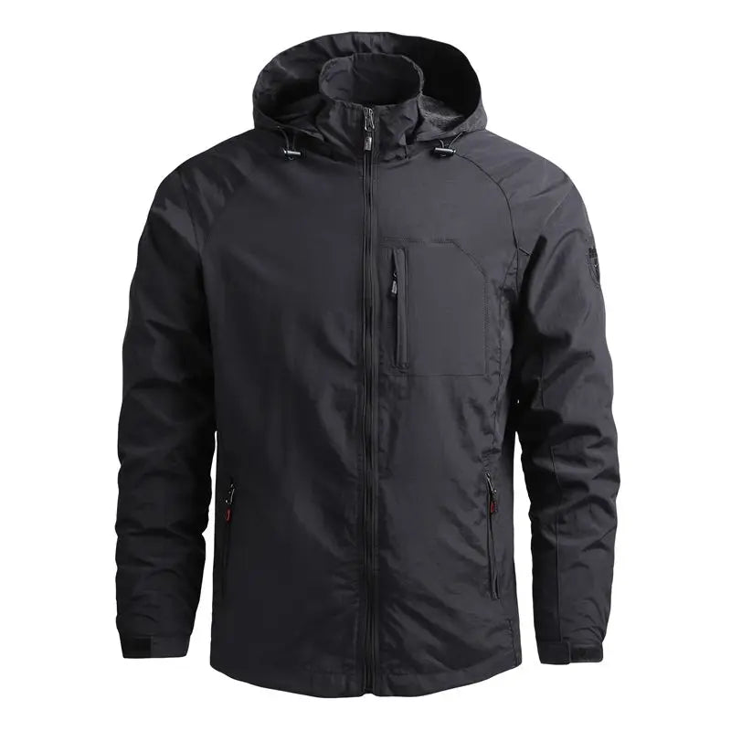 Spring Men Outdoor Waterproof Jacket Plus Size Windbreaker Rain Coat/Breathable Fishing Camping Tactical Jackets Male Clothing