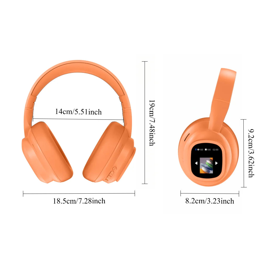 Brand-new 2026 couples' edition smart AI wireless earbuds/featuring a magnetic detachable LCD touchscreen text