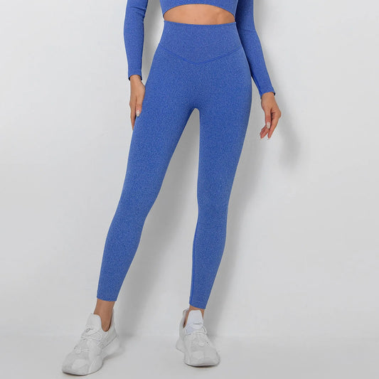 Women's Sports Leggings High Waist Butt Push Up Leggings/Seamless Compression Gym Leggings For Sports Yoga