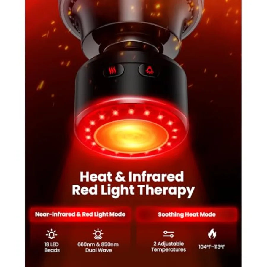 A2 Ultra Massage Gun with Red Light Infrared Heat Head FSA Eligible/HSA Eligible Pro Percussion Massage Gun Deep Tissue