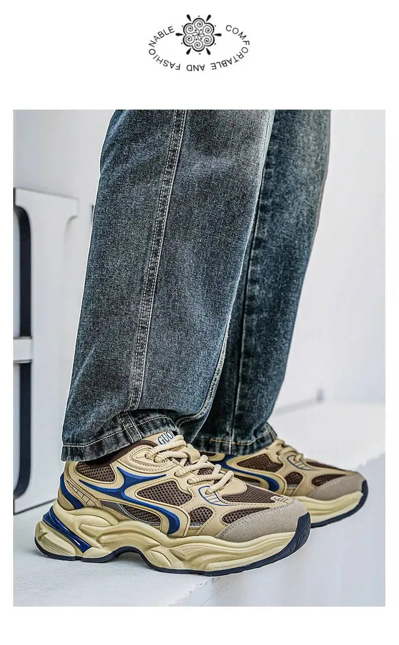 New Style Heightening Casual Thick Bottom Anti-Slip Wear-Resistant/Lightweight Men's Sport Shoes Comfortable Spring