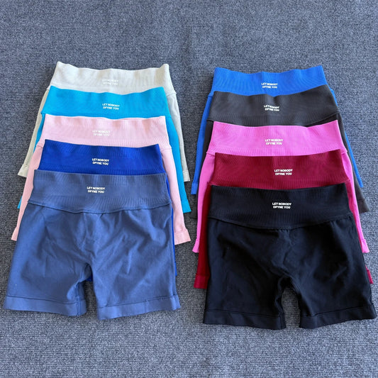 Impact Shorts with Logo Women Seamless Yoga Shorts/Scrunch Gym Shorts Workout Biker Short Fitness