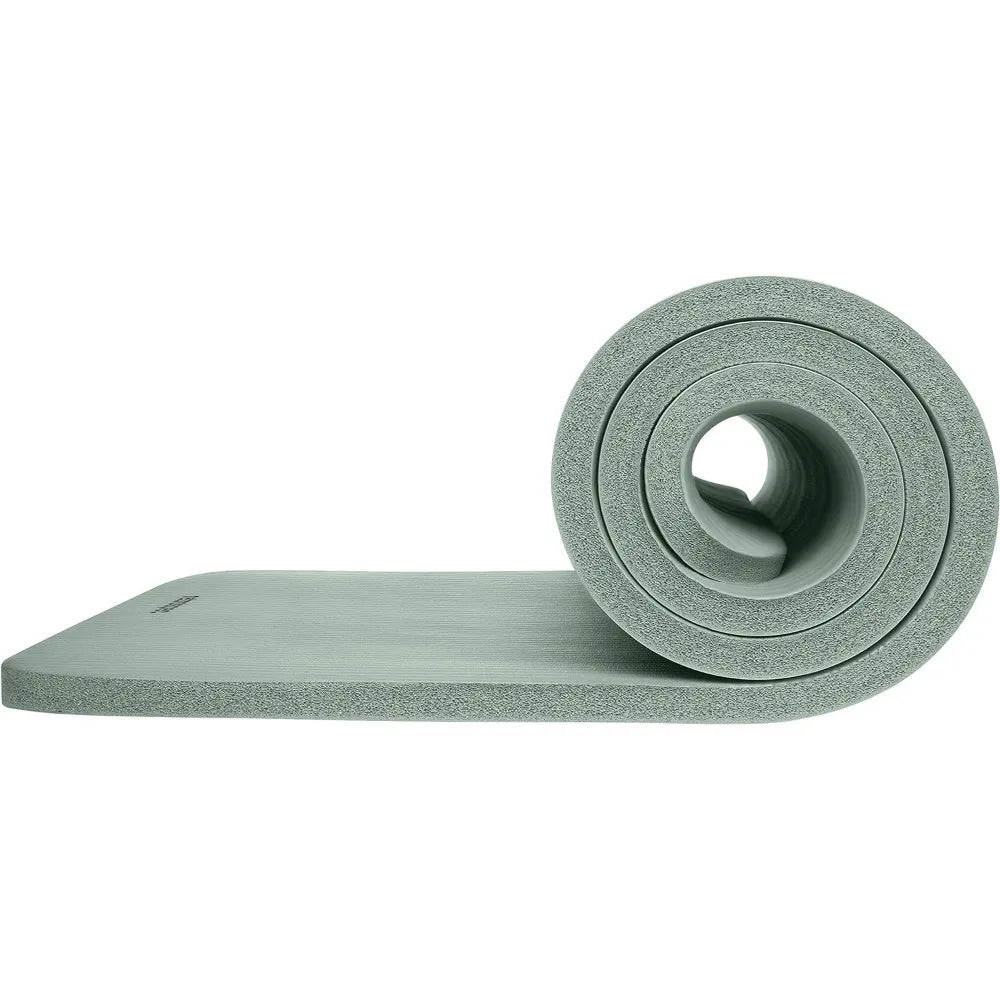 Yoga Mat 1" Thick w/Nylon Strap for Men & Women/Non Slip Exercise Mat for Home Yoga
