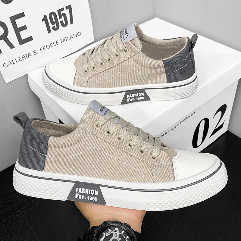 Canvas shoes Men's new spring summer style anti-slip sports sneakers for men/breathable and suitable for teenagers casual wear