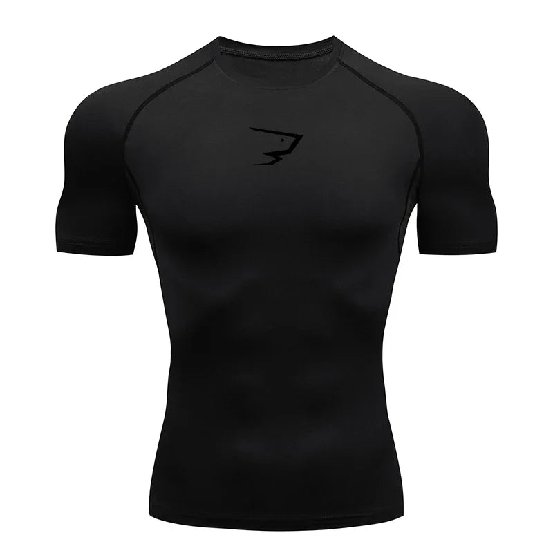 Men Short Sleeve Compression T-Shirt Running Gym/Fitness Sport Tees Male Jogging Athletic Sport Tops