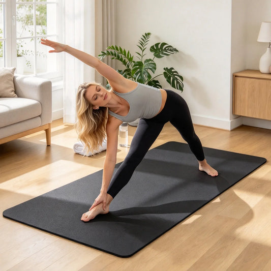 35.5x71 Inch High-Density Non-Slip Treadmill Mat for Home Gym/6mm Thick Shock Absorbing PVC Heavy Duty Waterproof Noise Reducing