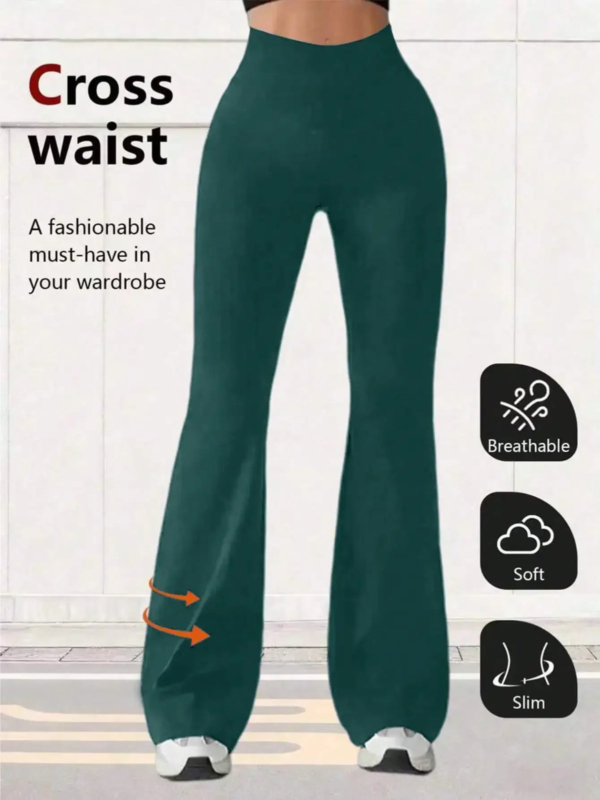Women's High Waist Flare Yoga Pants Wide Leg Yoga Pants/Loose Casual Sports Leggings For Fitness