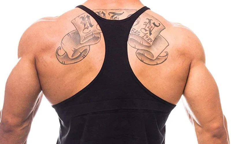 Gym Bodybuilding Fitness Vests Men's Running Sport Cotton Tank Tops/Summer Breathable Sleeveless Y Back Undershirt