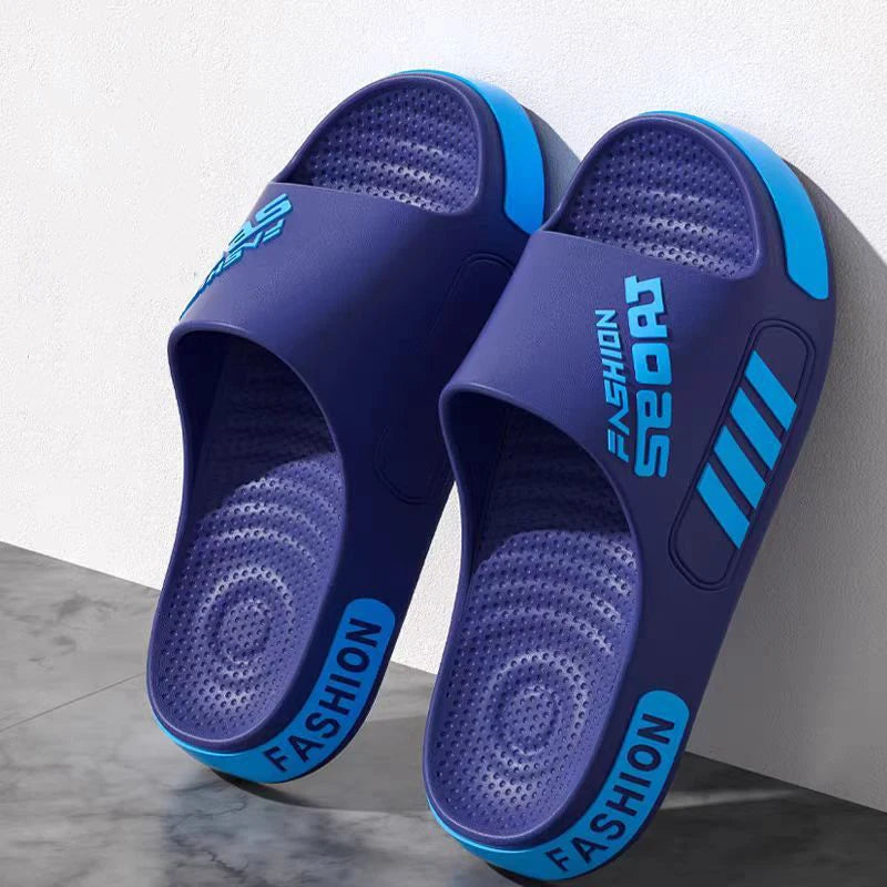 Big Size 48-49 Men Slippers Summer Flat Sole Home Slippers For Men/Open Toe Trend Slides Couple Light Beach Shoes Sandals