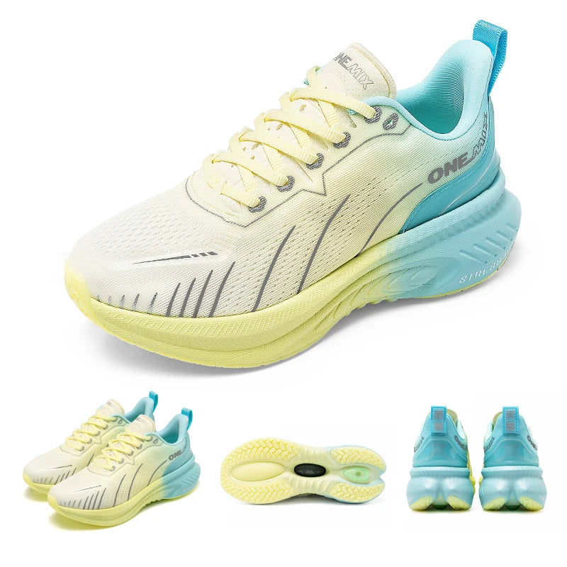 ONEMIX White Road Running Shoes for Women Air Cushion Outdoor Sport Shoes/Trainers Summer Jogging Shoes Women Footwear