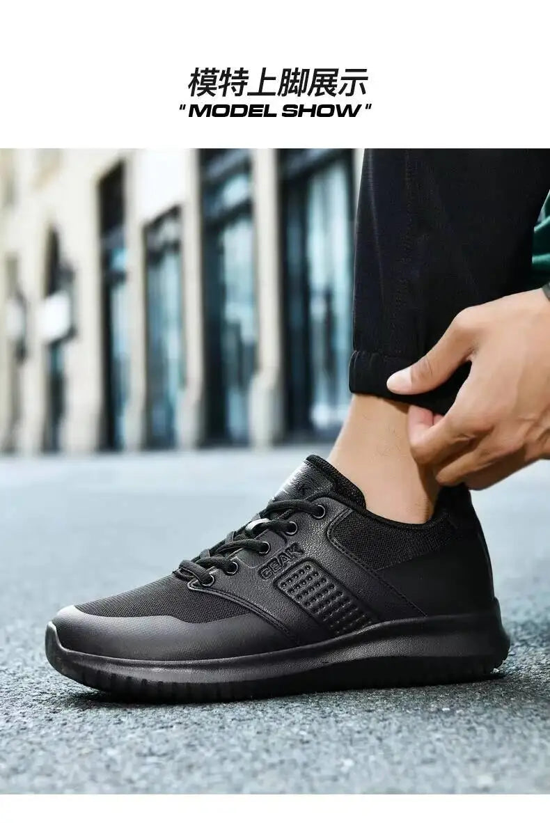 2026 Chef Non-Slip Four Seasons Breathable Hotel Work Light/Outdoor Men's Plus Size Casual Sports Walking Shoes