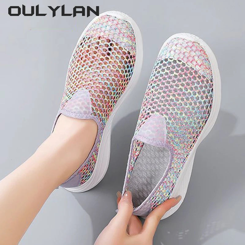 Lightweight Shoe Women's Shoes Summer Breathable Thin Mesh/Casual Shoes Soft Soled Sneakers Women Shoes