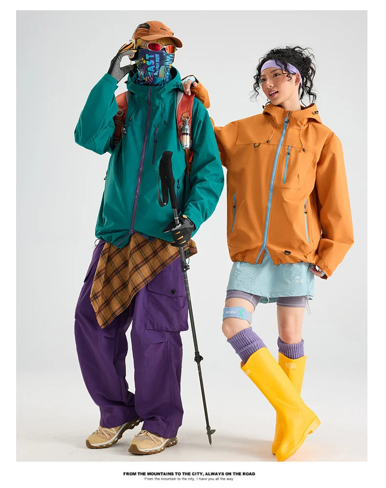 Autumn Sports Jacket Waterproof Windproof Jacket Men Women Outdoor/Sports Hiking Running Mountaineering Hooded Casual Sport Coat